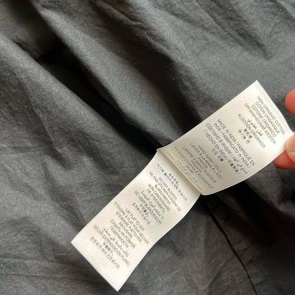 Doen Quinn Organic Cotton Poplin Maxi Dress black, SIZE LARGE - Picture 11 of 11